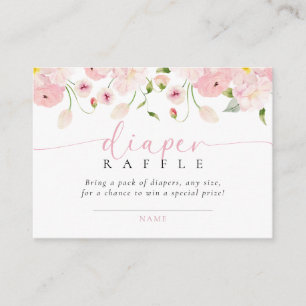 Baby i Bloom Rosa Shower Diaper Raffle Tilläggskort