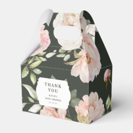 Baby i Bloom Rosa Watercolor Blommigt Baby Shower Presentaskar