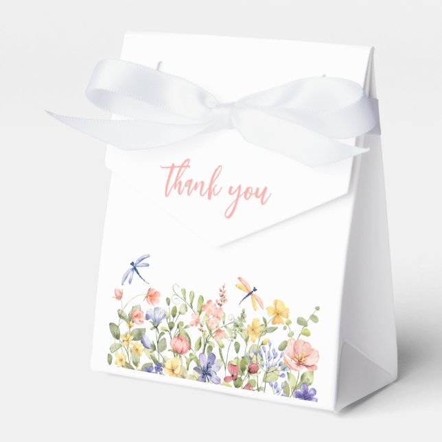 Baby i Bloom Rosa WildblomBaby Shower Presentaskar (Framsidan Sidan)