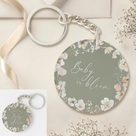 Baby i Bloom Sage Grönt Wildblomma Baby Shower