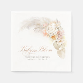 Baby i Bloom Soft Light Flowers Baby Shower Pappersservett