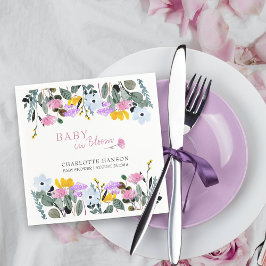 Baby i Bloom Söt Wildblomme Gräsmatta Pappersservett