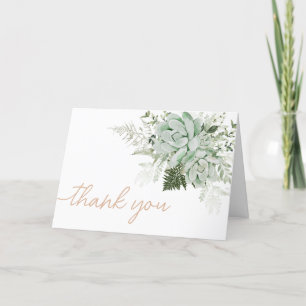 Baby i Bloom Succule Baby Shower Tack Kort