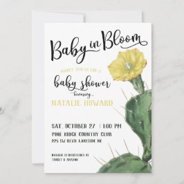Baby i Bloom Succulent Baby Shower-inbjudan Inbjudningar