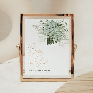 Baby i Bloom Succulent Spädbarn är Sweet Poster
