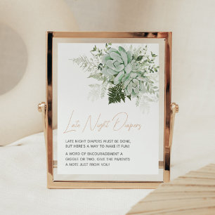 Baby i Bloom Succulous Late Night Diaper Diaper Poster