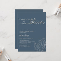 Baby i Bloom, Topaz Blue Wildblomma Baby Shower