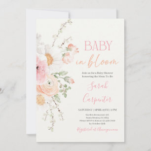 Baby i Bloom Vår Baby Shower Girl-inbjudan Inbjudningar