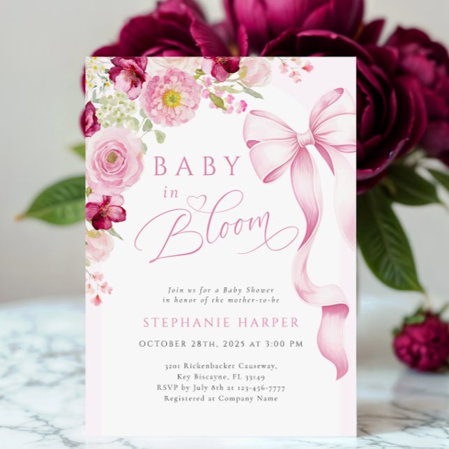 Baby i BLOOM Vår Baby Shower-inbjudan Inbjudningar (Skapare uppladdad)