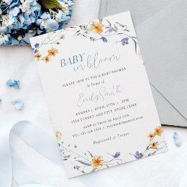 Baby i Bloom Vår Blommigt Baby Shower Inbjudningar
