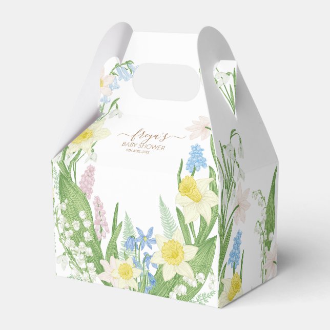 Baby i Bloom Vår Påsk Baby Shower Presentaskar (Framsidan Sidan)