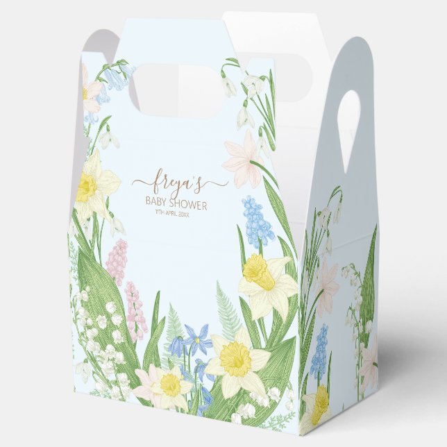 Baby i Bloom Vår Påsk Baby Shower Presentaskar (Öppnad)