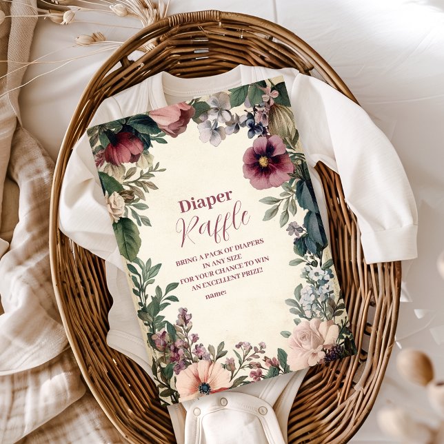 Baby i Bloom Vår Wildblomdiapper Raffle Tilläggskort (Skapare uppladdad)