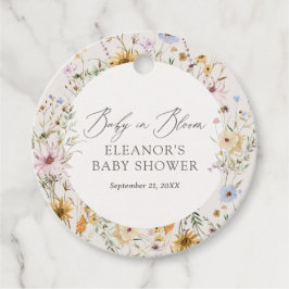 Baby i Bloom Vår Wildblomme Baby Shower Gåvor Etiketter