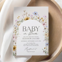Baby i Bloom Vår Wildblomme Baby Shower