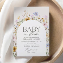 Baby i Bloom Vår Wildblomme Baby Shower