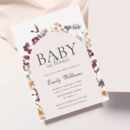 Baby i Bloom Vår Wildblomme Baby Shower Inbjudningar