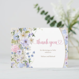 Baby i bloom vår Wildblommor Rustic tack Tilläggskort