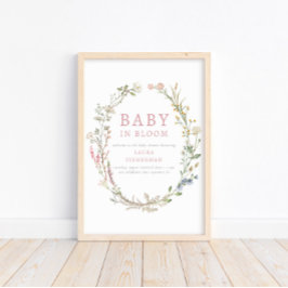 Baby i Bloom Vår Wildbloms välkomstPoster Poster