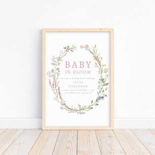 Baby i Bloom Vår Wildbloms välkomstPoster Poster