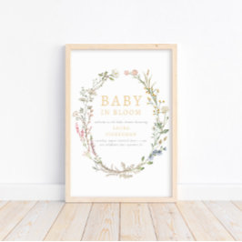 Baby i Bloom Vår Wildbloms välkomstPoster Poster