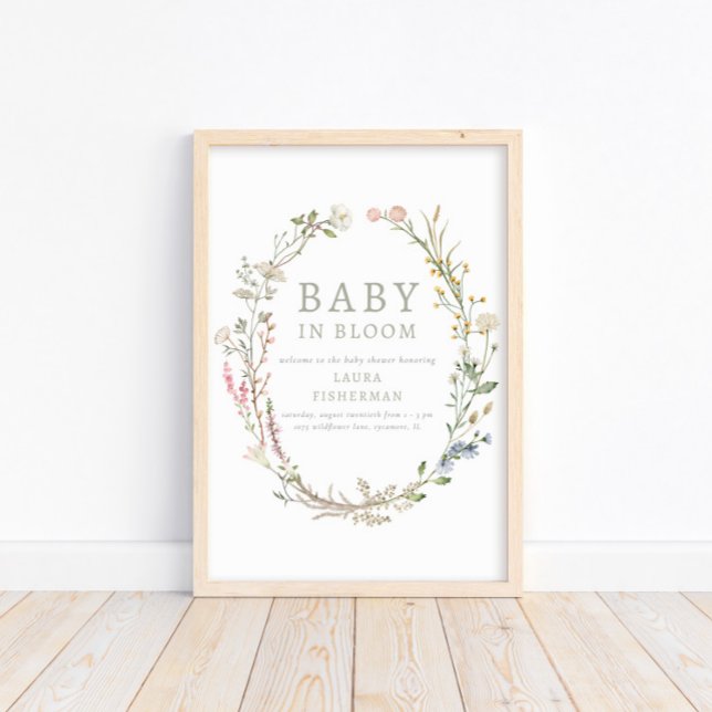 Baby i Bloom Vår Wildbloms välkomstPoster Poster (Skapare uppladdad)
