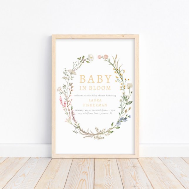 Baby i Bloom Vår Wildbloms välkomstPoster Poster (Skapare uppladdad)