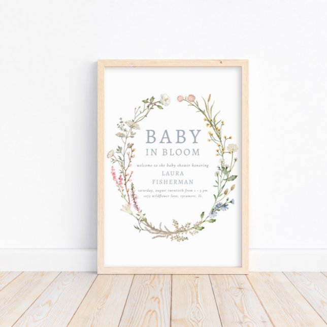Baby i Bloom Vår Wildbloms välkomstPoster Poster (Skapare uppladdad)