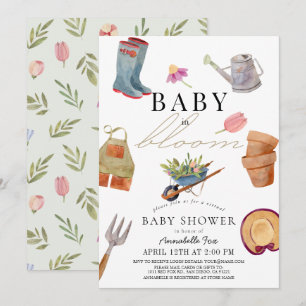 Baby i Bloom Verktyg Virtuell babystötare Inbjudningar