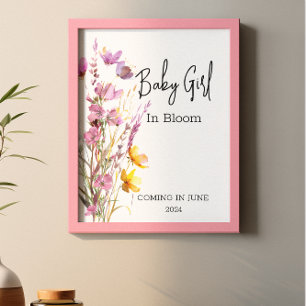 Baby i Bloom Vild Blomma Dusch  Poster