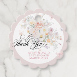 Baby i Bloom Vild Flower Butterfly Baby Shower Gåvor Etiketter