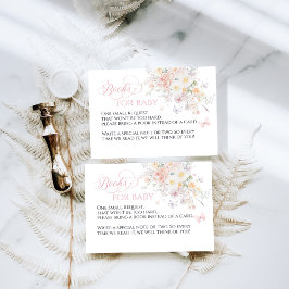 Baby i Bloom Vild Flower Butterfly Baby Shower Tilläggskort