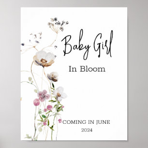 Baby i Bloom Vild Flower Shower Girl Poster