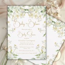 Baby i Bloom Watercolor Blommigt Baby Shower