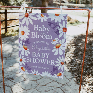 Baby i Bloom Watercolor Daisys & Butterfly Poster