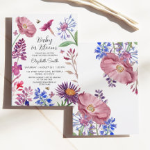 Baby i Bloom Watercolor Flowers Baby Shower