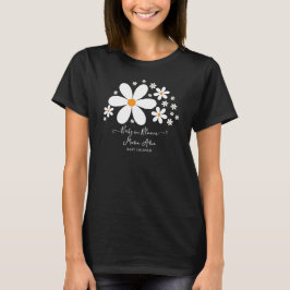 Baby i Bloom White Daisy Baby Shower T Shirt