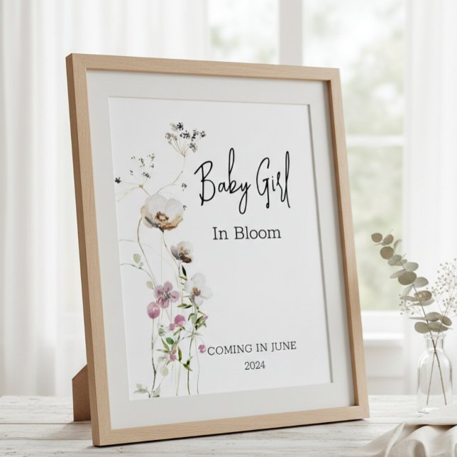 Baby i Bloom Wild Flower Dusch Flick Poster (Skapare uppladdad)