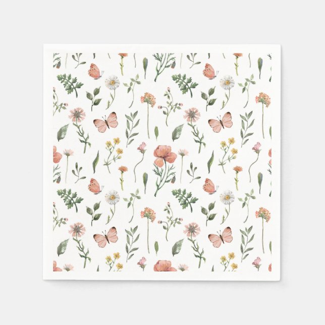 Baby i Bloom Wildblombabyduschen Pappersservett (Framsidan)