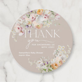 Baby i Bloom WildblomBoho Baby Shower Gåvor Etiketter