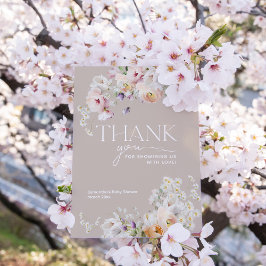 Baby i Bloom WildblomBoho Baby Shower Tack Kort