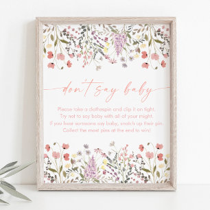 Baby i Bloom Wildblome säger inte Baby Game Poster