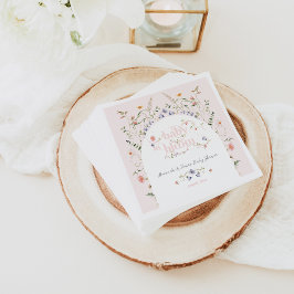 Baby i Bloom WildblomGirl Rosa Baby Shower Pappersservett