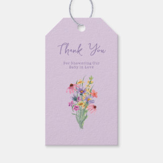 Baby i Bloom Wildblomma Garden Baby Shower Presentetikett