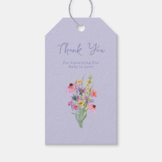 Baby i Bloom Wildblomma Garden Baby Shower Presentetikett
