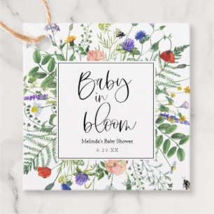 Baby i Bloom Wildblommbees favorittaggar Gåvor Etiketter