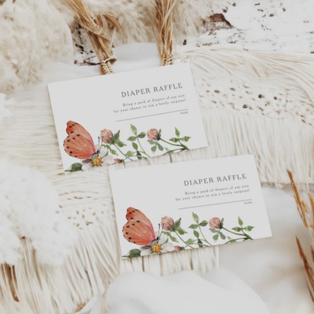 Baby i Bloom Wildblomme Baby Shower Diaper Raffle Tilläggskort (Skapare uppladdad)