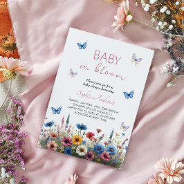 Baby i Bloom Wildblomme Baby Shower - Elegant Inbjudningar