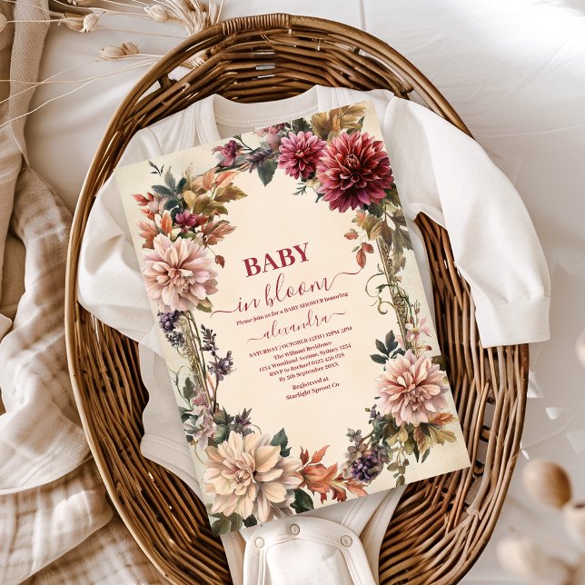 Baby i Bloom Wildblomme Baby Shower Inbjudningar (Skapare uppladdad)