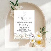 Baby i Bloom Wildblomme Baby Shower